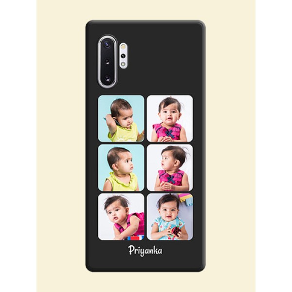Floral Art with 6 Image Holder - Photo on Space Black Soft Matte Mobile Case - Galaxy Note 10 Plus Floral Art with 6 Image Holder - Photo on Space Black Soft Matte Mobile Case - Galaxy Note 10 Plus