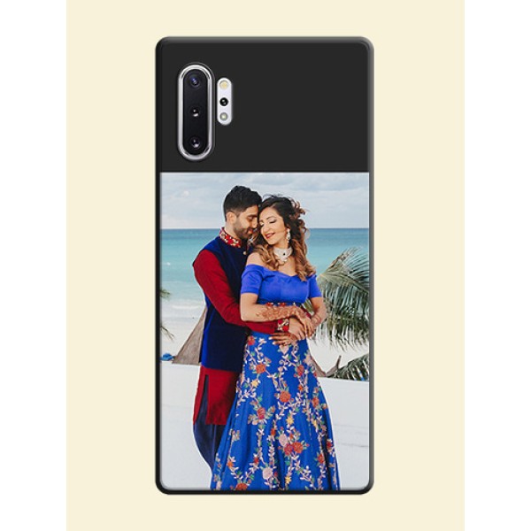 Image Upload With Space Black Color On Custom Soft Matte Mobile Back Cover - Samsung Galaxy Note 10 Plus Image Upload With Space Black Color On Custom Soft Matte Mobile Back Cover - Samsung Galaxy Note 10 Plus