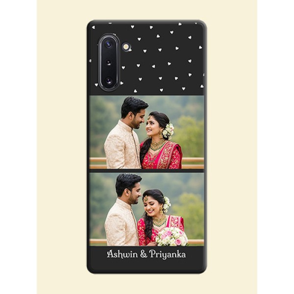 Miniature Love Symbols with Name on Space Black Custom Soft Matte Back Cover - Galaxy Note 10 Miniature Love Symbols with Name on Space Black Custom Soft Matte Back Cover - Galaxy Note 10