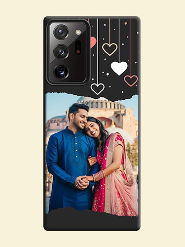 Love Hangings with Splash Wave Picture on Space Black Custom Soft Matte Phone Back Cover - Galaxy Note 20 Ultra