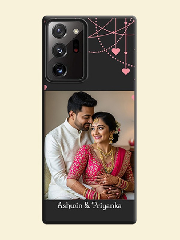 Pink Love Hangings with Text on Space Black Custom Soft Matte Back Cover - Galaxy Note 20 Ultra