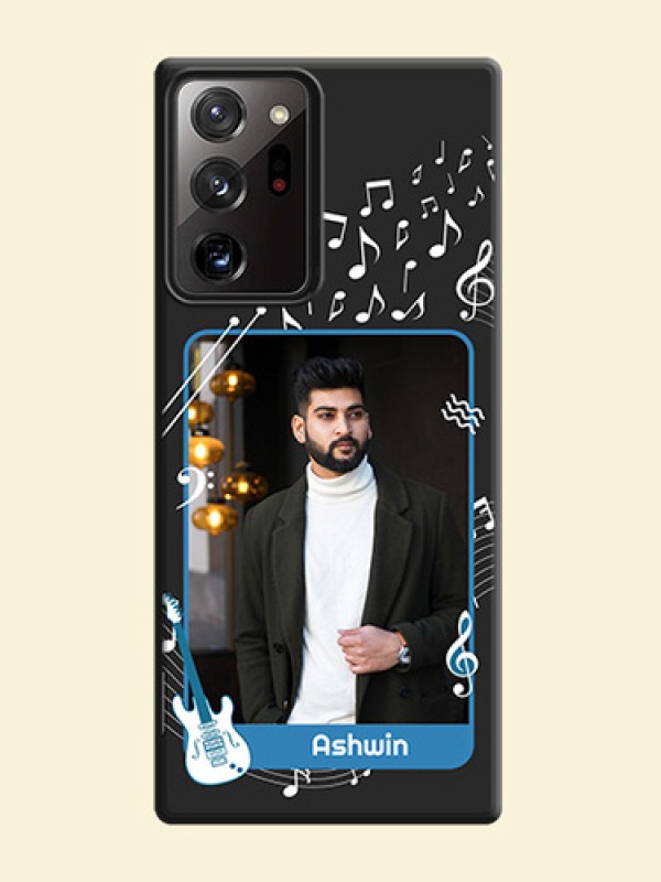 Musical Theme Design with Text - Photo on Space Black Soft Matte Mobile Case - Galaxy Note 20 Ultra