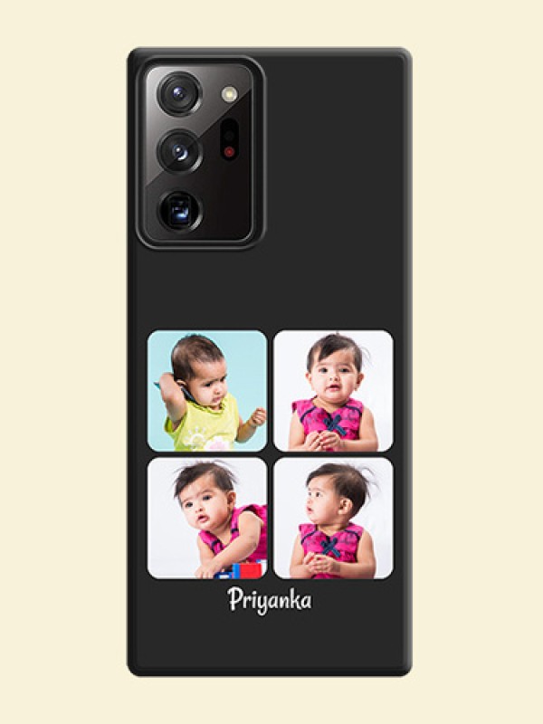 Floral Art with 6 Image Holder - Photo on Space Black Soft Matte Mobile Case - Galaxy Note 20 Ultra