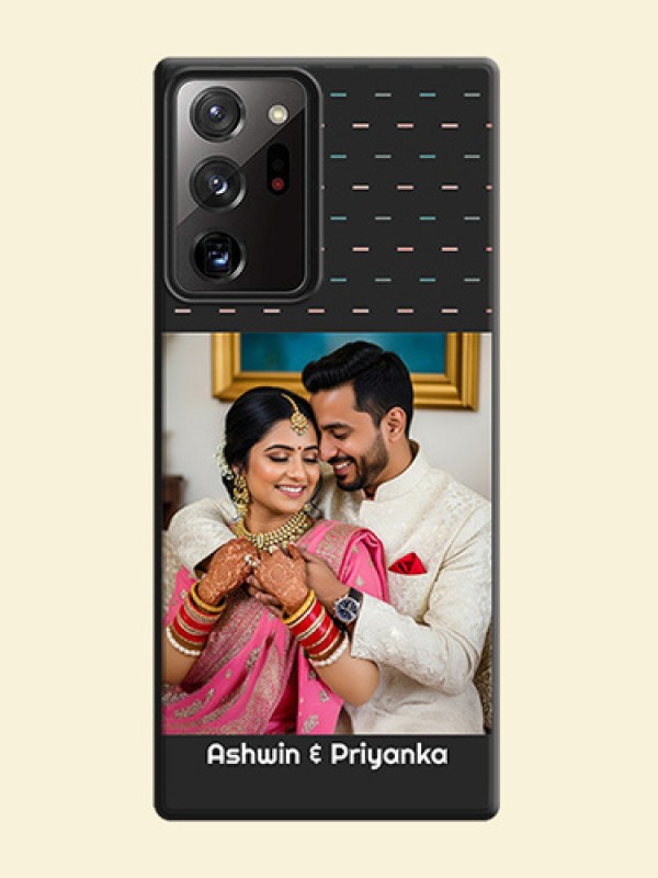 Line Pattern Design with Text on Space Black Custom Soft Matte Phone Back Cover - Galaxy Note 20 Ultra