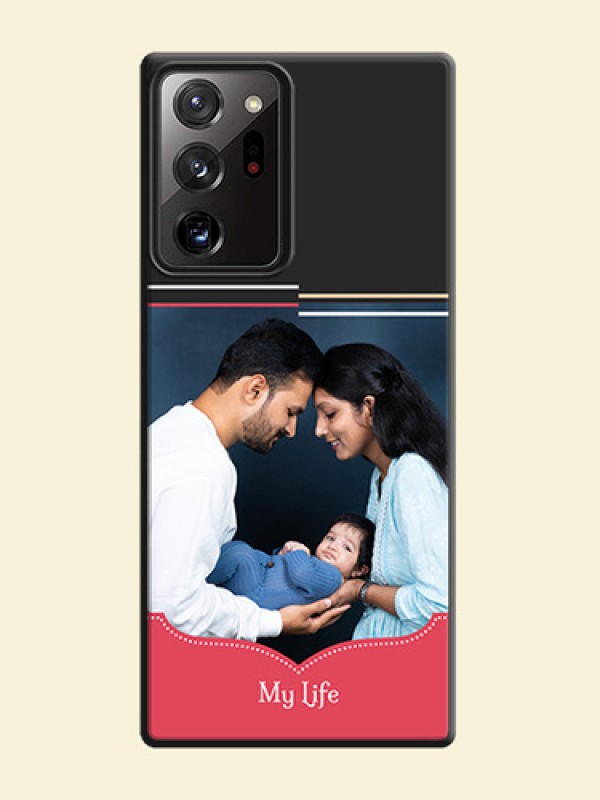 Classic Plain Design with Name - Photo on Space Black Soft Matte Phone Cover - Galaxy Note 20 Ultra