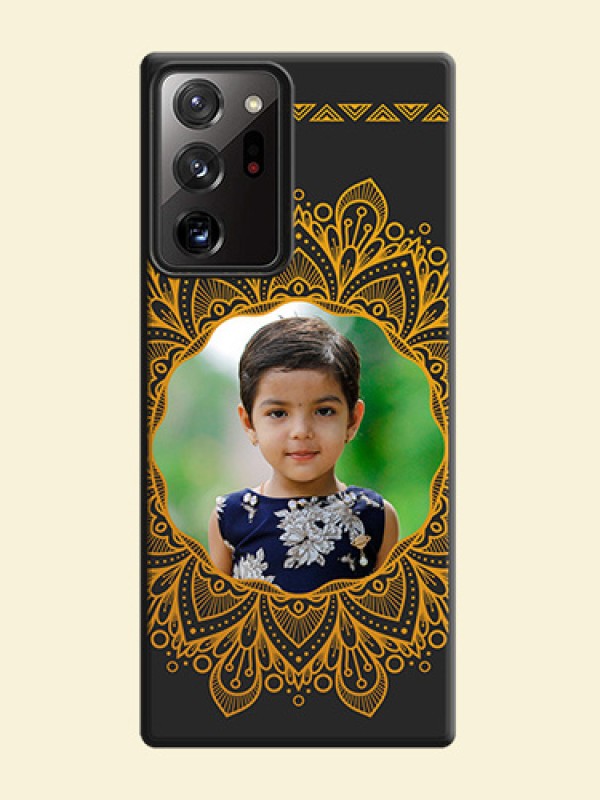 Round Image with Floral Design - Photo on Space Black Soft Matte Mobile Cover - Galaxy Note 20 Ultra