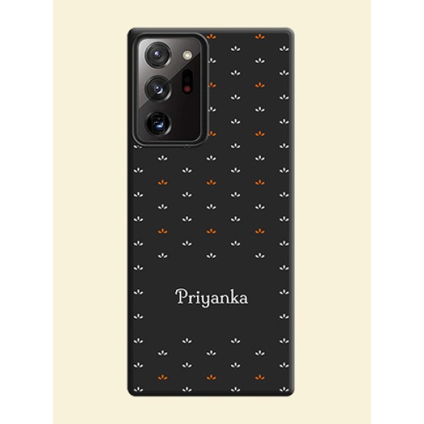 Simple Pattern With Custom Text On Space Black Personalized Soft Matte Phone Covers -Samsung Galaxy Note 20 Ultra Simple Pattern With Custom Text On Space Black Personalized Soft Matte Phone Covers -Samsung Galaxy Note 20 Ultra