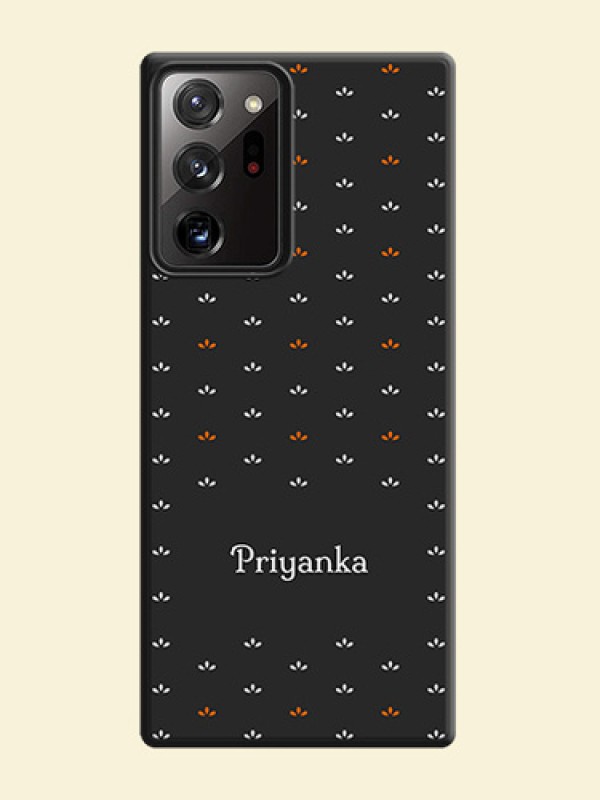 Simple Pattern With Custom Text On Space Black Personalized Soft Matte Phone Covers -Samsung Galaxy Note 20 Ultra