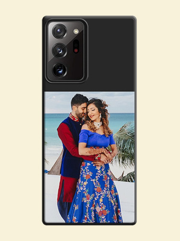 Image Upload With Space Black Color On Custom Soft Matte Mobile Back Cover - Samsung Galaxy Note 20 Ultra