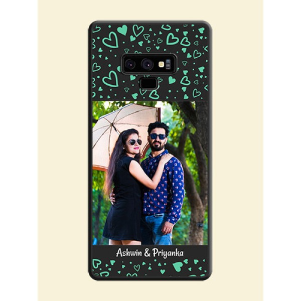 Sea Green Indefinite Love Pattern on Photo on Space Black Soft Matte Mobile Cover - Galaxy Note 9 Sea Green Indefinite Love Pattern on Photo on Space Black Soft Matte Mobile Cover - Galaxy Note 9