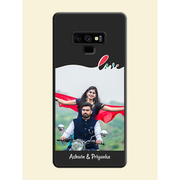 Fall in Love Pattern with Picture on Photo on Space Black Soft Matte Mobile Case - Galaxy Note 9 Fall in Love Pattern with Picture on Photo on Space Black Soft Matte Mobile Case - Galaxy Note 9