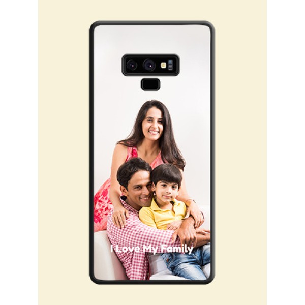 Full Single Pic Upload With Text On Space Black Personalized Soft Matte Phone Covers -Samsung Galaxy Note 9 Full Single Pic Upload With Text On Space Black Personalized Soft Matte Phone Covers -Samsung Galaxy Note 9