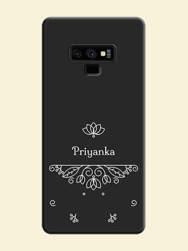 Lotus Garden Custom Text On Space Black Personalized Soft Matte Phone Covers -Samsung Galaxy Note 9