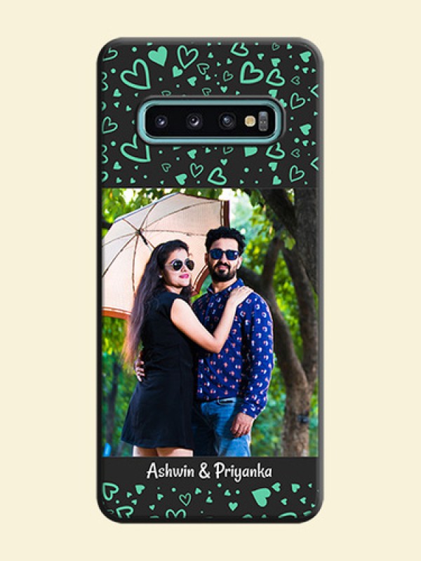 Sea Green Indefinite Love Pattern - Photo on Space Black Soft Matte Mobile Cover - Galaxy S10 Plus