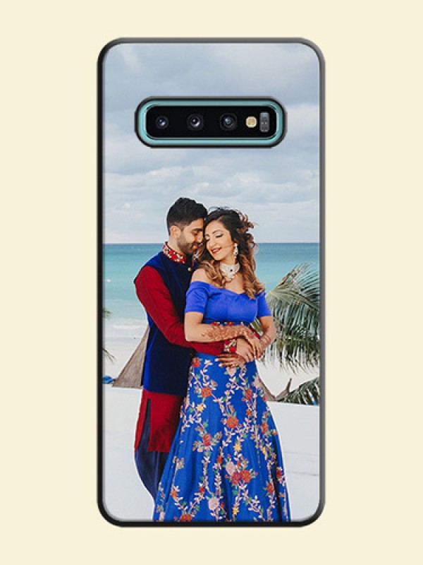 Full Single Pic Upload On Space Black Personalized Soft Matte Phone Covers -Samsung Galaxy S10 Plus