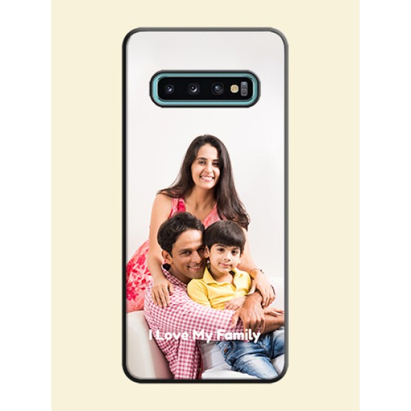 Full Single Pic Upload With Text On Space Black Personalized Soft Matte Phone Covers -Samsung Galaxy S10 Plus Full Single Pic Upload With Text On Space Black Personalized Soft Matte Phone Covers -Samsung Galaxy S10 Plus