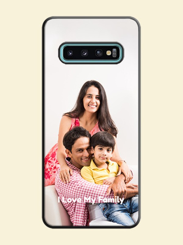 Full Single Pic Upload With Text On Space Black Personalized Soft Matte Phone Covers -Samsung Galaxy S10 Plus