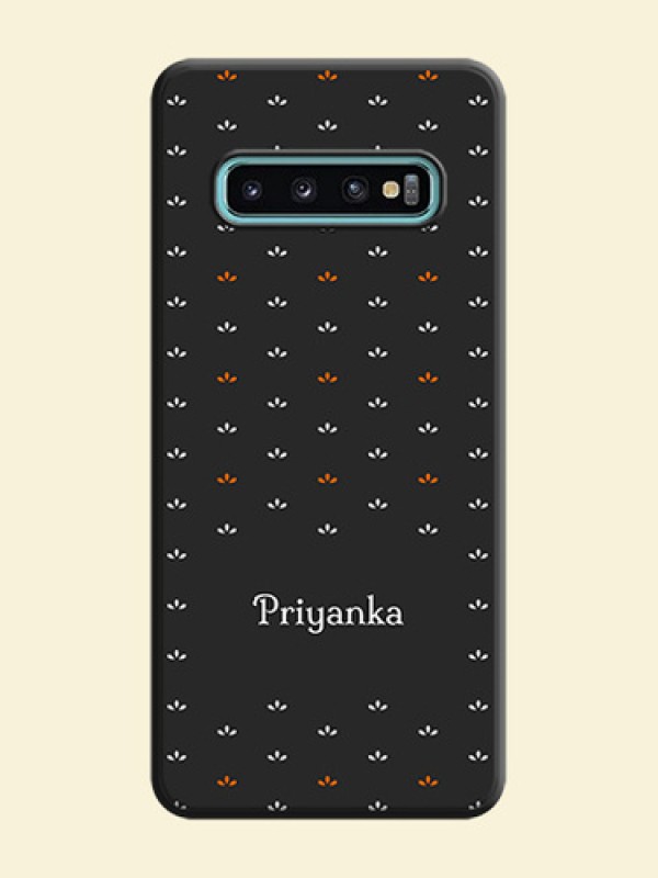 Simple Pattern With Custom Text On Space Black Personalized Soft Matte Phone Covers -Samsung Galaxy S10 Plus