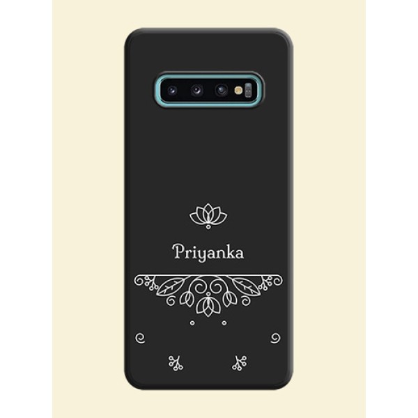 Lotus Garden Custom Text On Space Black Personalized Soft Matte Phone Covers -Samsung Galaxy S10 Plus Lotus Garden Custom Text On Space Black Personalized Soft Matte Phone Covers -Samsung Galaxy S10 Plus