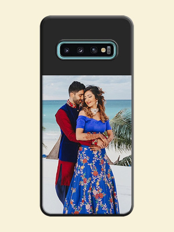 Image Upload With Space Black Color On Custom Soft Matte Mobile Back Cover - Samsung Galaxy S10 Plus