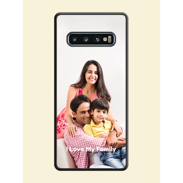 Full Single Pic Upload With Text On Space Black Personalized Soft Matte Phone Covers -Samsung Galaxy S10 Full Single Pic Upload With Text On Space Black Personalized Soft Matte Phone Covers -Samsung Galaxy S10