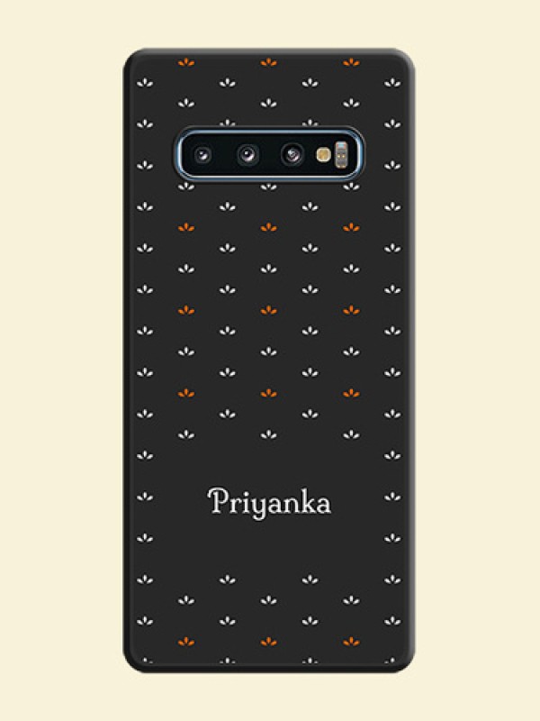 Simple Pattern With Custom Text On Space Black Personalized Soft Matte Phone Covers -Samsung Galaxy S10