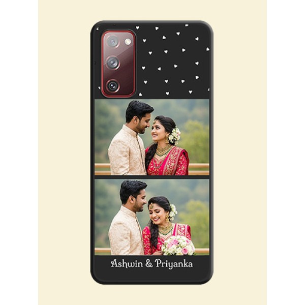 Miniature Love Symbols with Name on Space Black Custom Soft Matte Back Cover - Galaxy S20 FE 5G Miniature Love Symbols with Name on Space Black Custom Soft Matte Back Cover - Galaxy S20 FE 5G