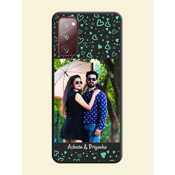 Sea Green Indefinite Love Pattern on Photo on Space Black Soft Matte Mobile Cover - Galaxy S20 FE 5G Sea Green Indefinite Love Pattern on Photo on Space Black Soft Matte Mobile Cover - Galaxy S20 FE 5G