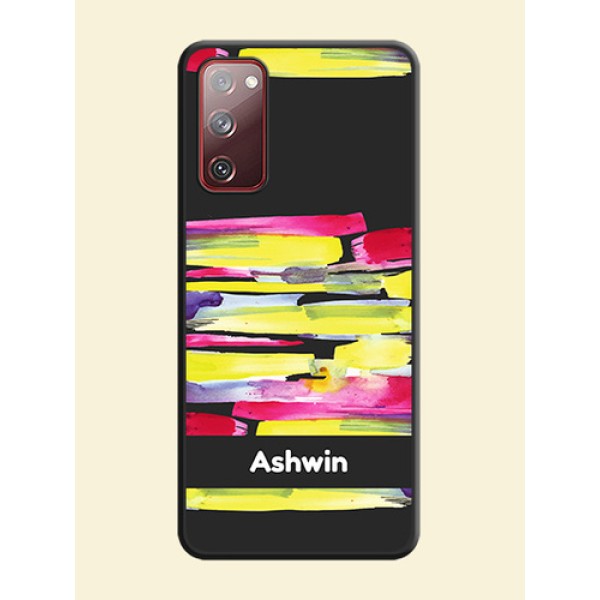 Brush Coloured on Space Black Personalized Soft Matte Phone Covers - Galaxy S20 FE 5G Brush Coloured on Space Black Personalized Soft Matte Phone Covers - Galaxy S20 FE 5G