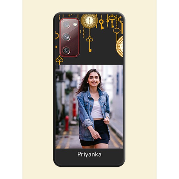 Decorative Design with Text on Space Black Custom Soft Matte Back Cover - Galaxy S20 FE 5G Decorative Design with Text on Space Black Custom Soft Matte Back Cover - Galaxy S20 FE 5G