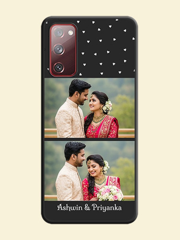 Miniature Love Symbols with Name on Space Black Custom Soft Matte Back Cover - Galaxy S20 FE