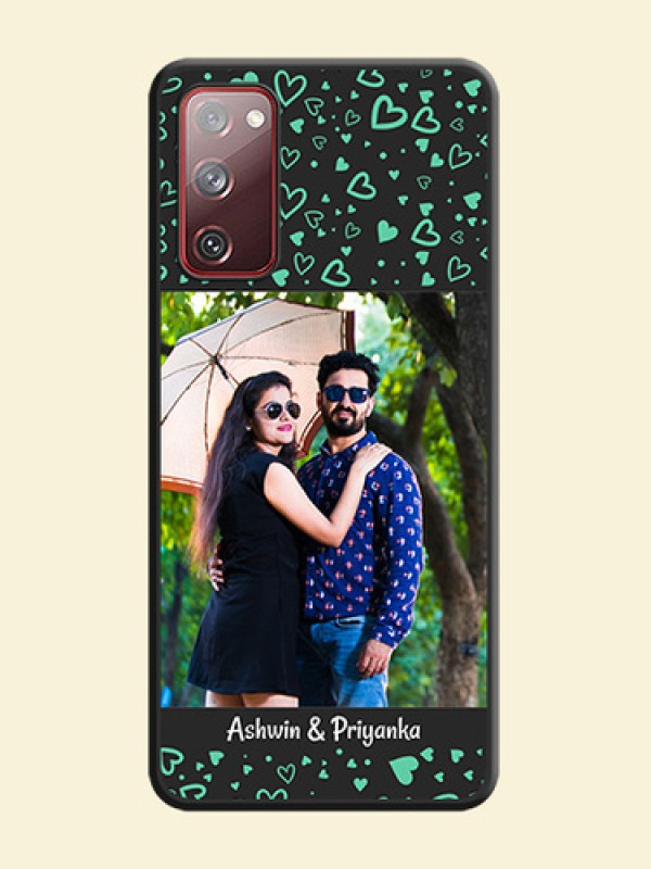 Sea Green Indefinite Love Pattern on Photo on Space Black Soft Matte Mobile Cover - Galaxy S20 FE