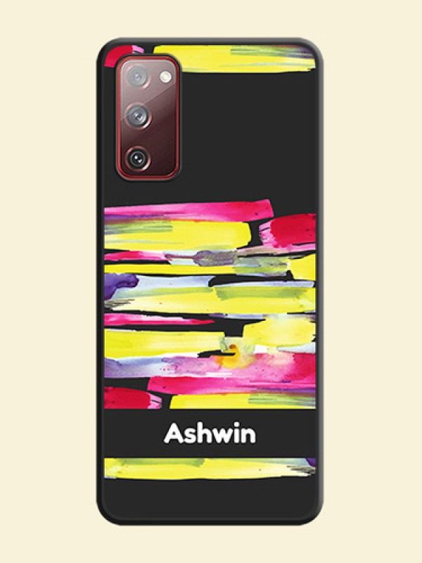 Brush Coloured on Space Black Personalized Soft Matte Phone Covers - Galaxy S20 FE