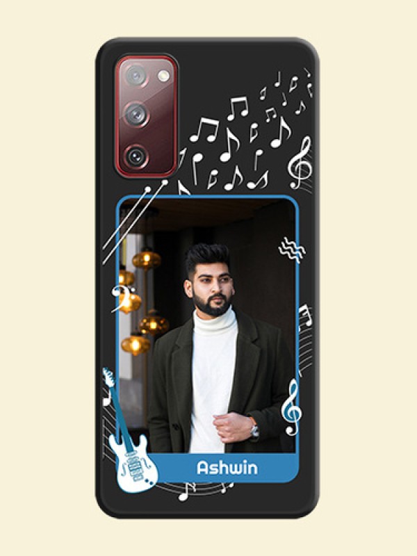 Musical Theme Design with Text on Photo on Space Black Soft Matte Mobile Case - Galaxy S20 FE
