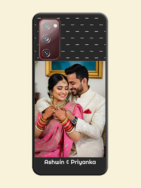 Line Pattern Design with Text on Space Black Custom Soft Matte Phone Back Cover - Galaxy S20 FE