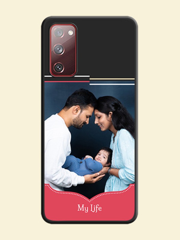 Classic Plain Design with Name on Photo on Space Black Soft Matte Phone Cover - Galaxy S20 FE