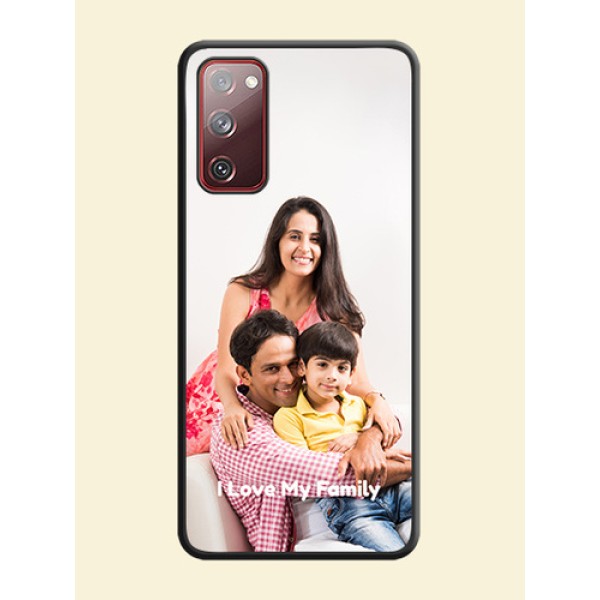Full Single Pic Upload With Text On Space Black Personalized Soft Matte Phone Covers -Samsung Galaxy S20 Fe Full Single Pic Upload With Text On Space Black Personalized Soft Matte Phone Covers -Samsung Galaxy S20 Fe