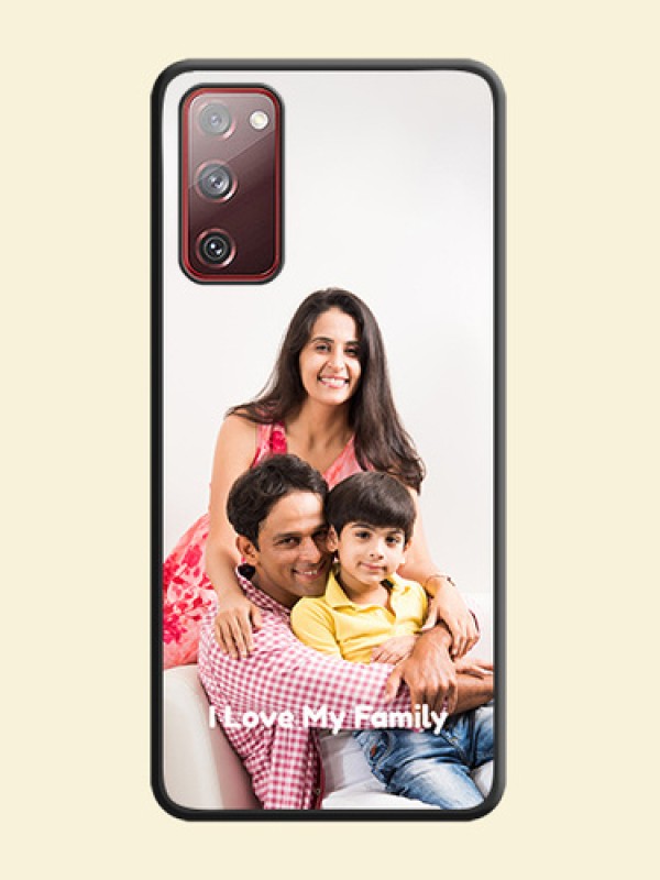 Full Single Pic Upload With Text On Space Black Personalized Soft Matte Phone Covers -Samsung Galaxy S20 Fe