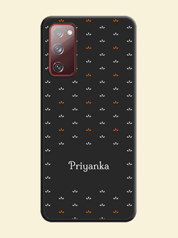 Simple Pattern With Custom Text On Space Black Personalized Soft Matte Phone Covers -Samsung Galaxy S20 Fe