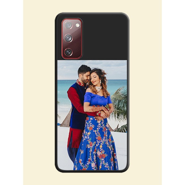 Image Upload With Space Black Color On Custom Soft Matte Mobile Back Cover - Samsung Galaxy S20 Fe Image Upload With Space Black Color On Custom Soft Matte Mobile Back Cover - Samsung Galaxy S20 Fe