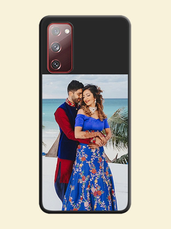 Image Upload With Space Black Color On Custom Soft Matte Mobile Back Cover - Samsung Galaxy S20 Fe