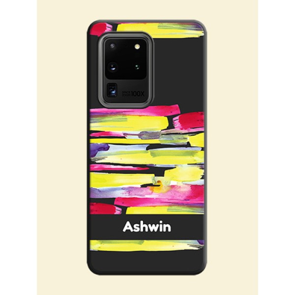 Brush Coloured on Space Black Personalized Soft Matte Phone Covers - Galaxy S20 Ultra Brush Coloured on Space Black Personalized Soft Matte Phone Covers - Galaxy S20 Ultra