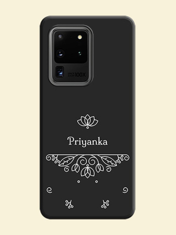 Lotus Garden Custom Text On Space Black Personalized Soft Matte Phone Covers -Samsung Galaxy S20 Ultra