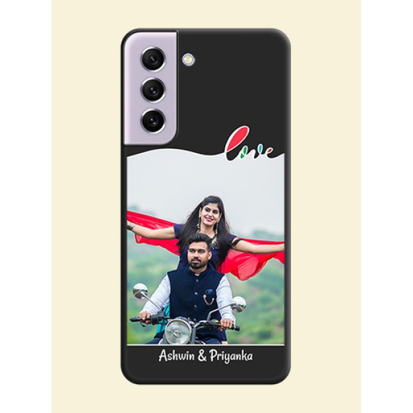 Fall in Love Pattern with Picture on Photo on Space Black Soft Matte Mobile Case - Galaxy S21 FE 5G Fall in Love Pattern with Picture on Photo on Space Black Soft Matte Mobile Case - Galaxy S21 FE 5G