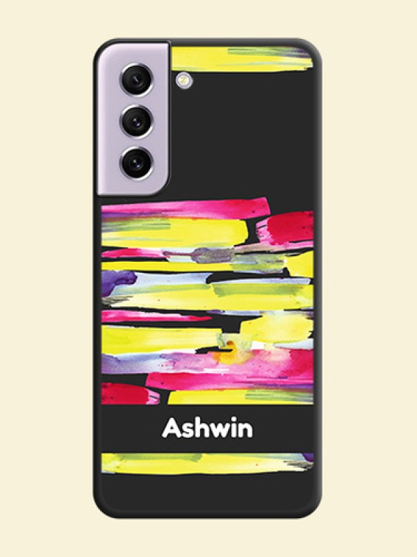 Brush Coloured on Space Black Personalized Soft Matte Phone Covers - Galaxy S21 FE 5G