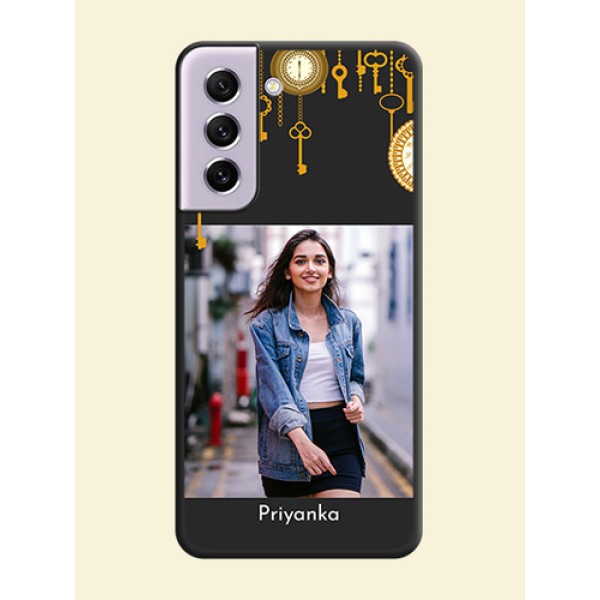 Decorative Design with Text on Space Black Custom Soft Matte Back Cover - Galaxy S21 FE 5G Decorative Design with Text on Space Black Custom Soft Matte Back Cover - Galaxy S21 FE 5G