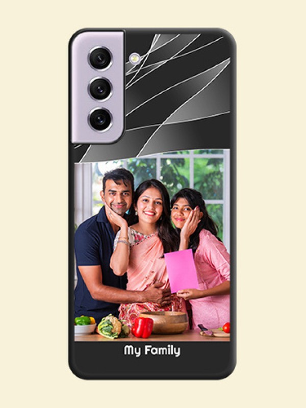 Mixed Wave Lines on Photo on Space Black Soft Matte Mobile Cover - Galaxy S21 FE 5G