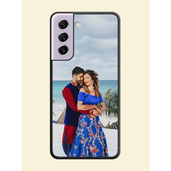 Full Single Pic Upload On Space Black Personalized Soft Matte Phone Covers -Samsung Galaxy S21 Fe 5G Full Single Pic Upload On Space Black Personalized Soft Matte Phone Covers -Samsung Galaxy S21 Fe 5G