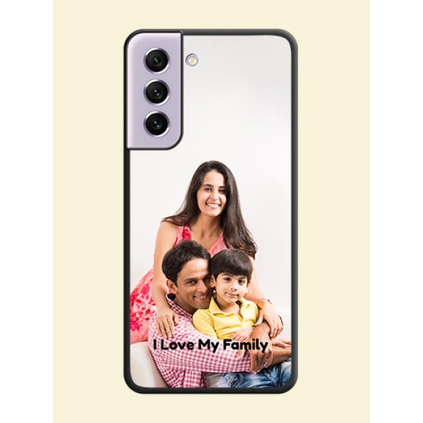 Full Single Pic Upload With Text On Space Black Personalized Soft Matte Phone Covers -Samsung Galaxy S21 Fe 5G Full Single Pic Upload With Text On Space Black Personalized Soft Matte Phone Covers -Samsung Galaxy S21 Fe 5G