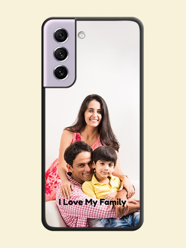 Full Single Pic Upload With Text On Space Black Personalized Soft Matte Phone Covers -Samsung Galaxy S21 Fe 5G